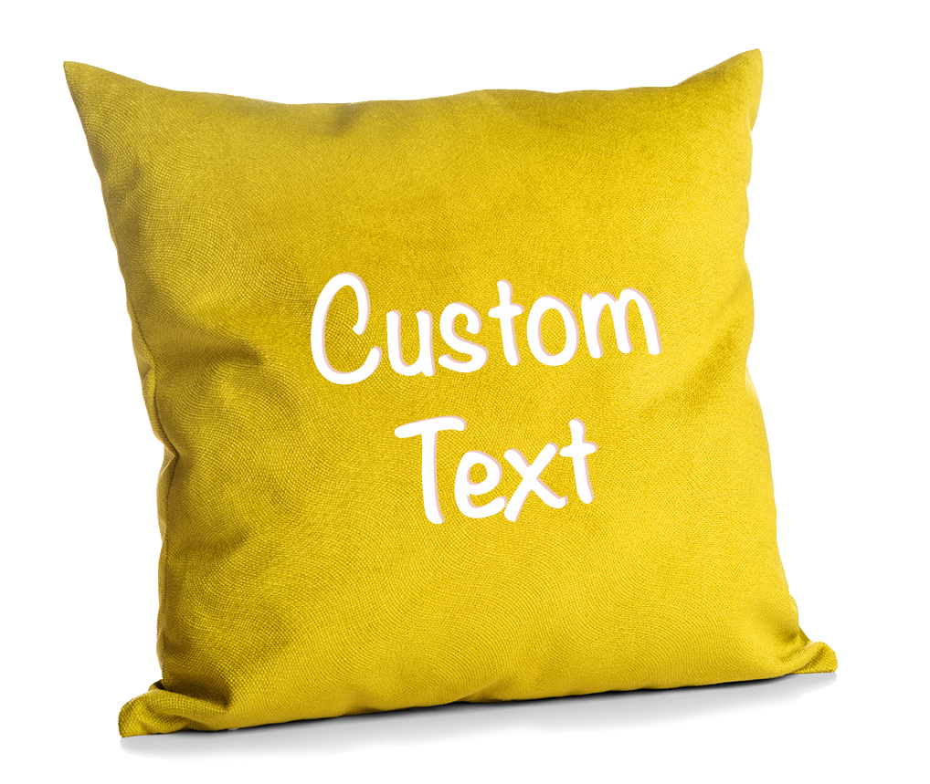 Weiches gelbes Kissen - individualisierbar