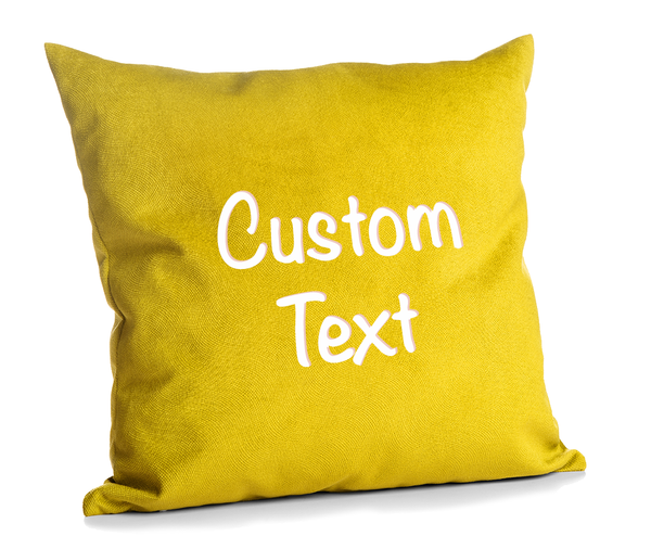 Cuscino giallo morbido - personalizzabile