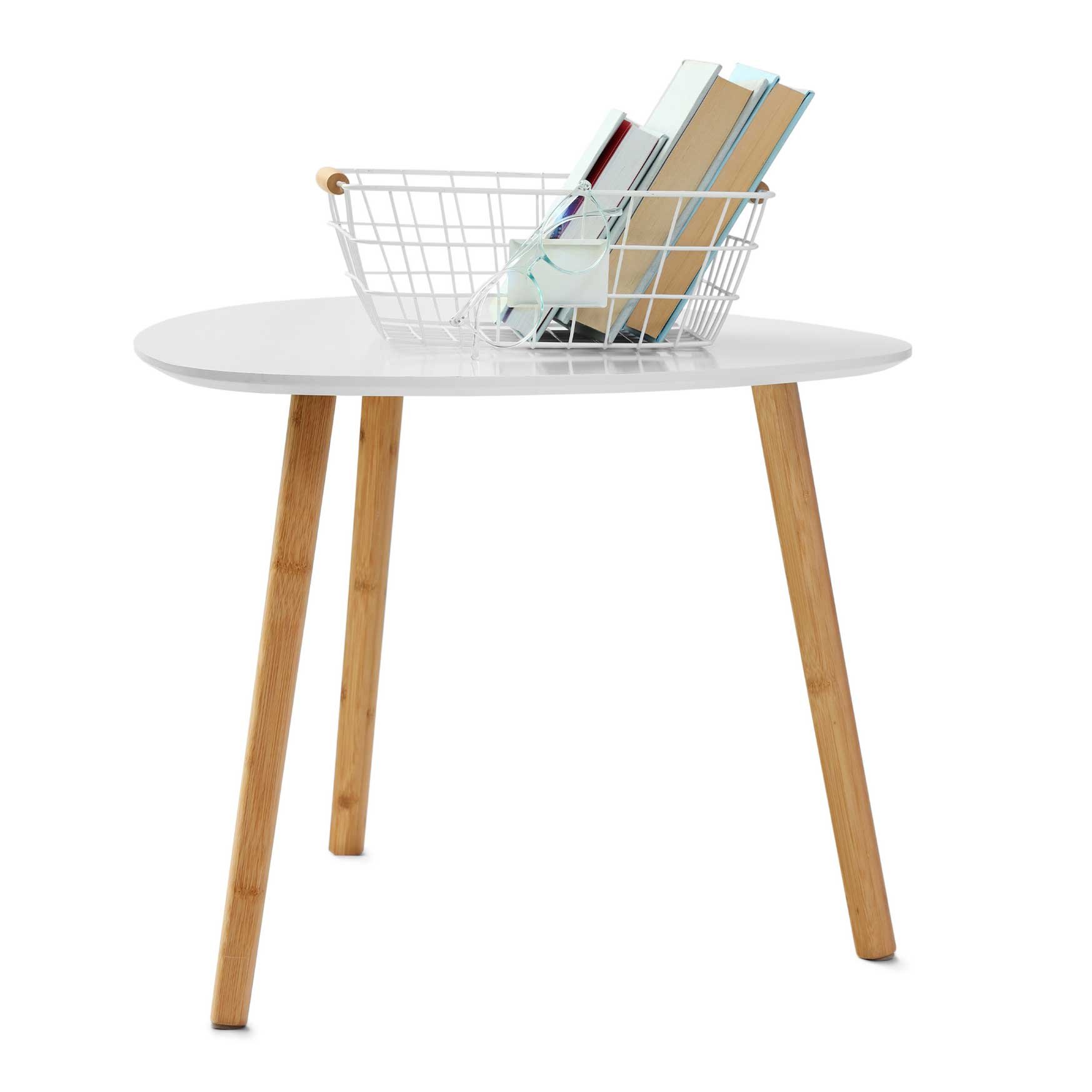 Couchtisch aus Holz in natürlichem Weiß für Schlafzimmer oder Wohnzimmer